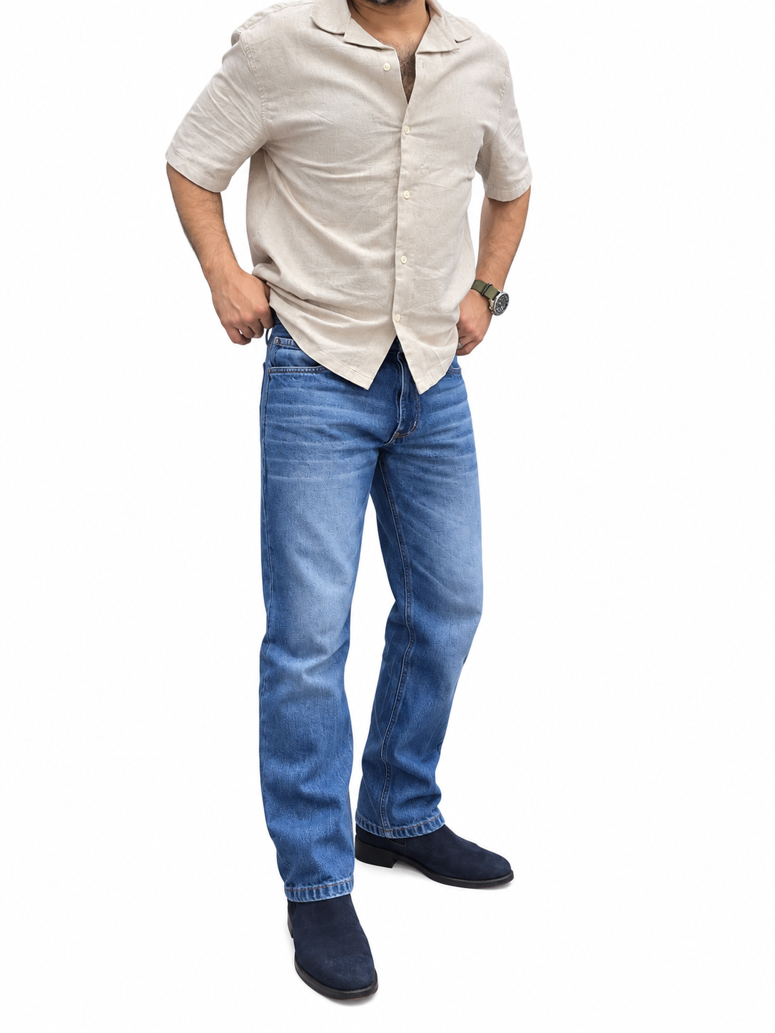 Classic Blue Straight Denim Jean