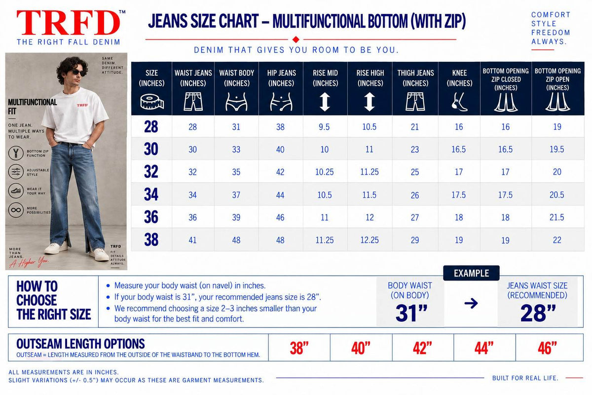 Size & Fit Chart