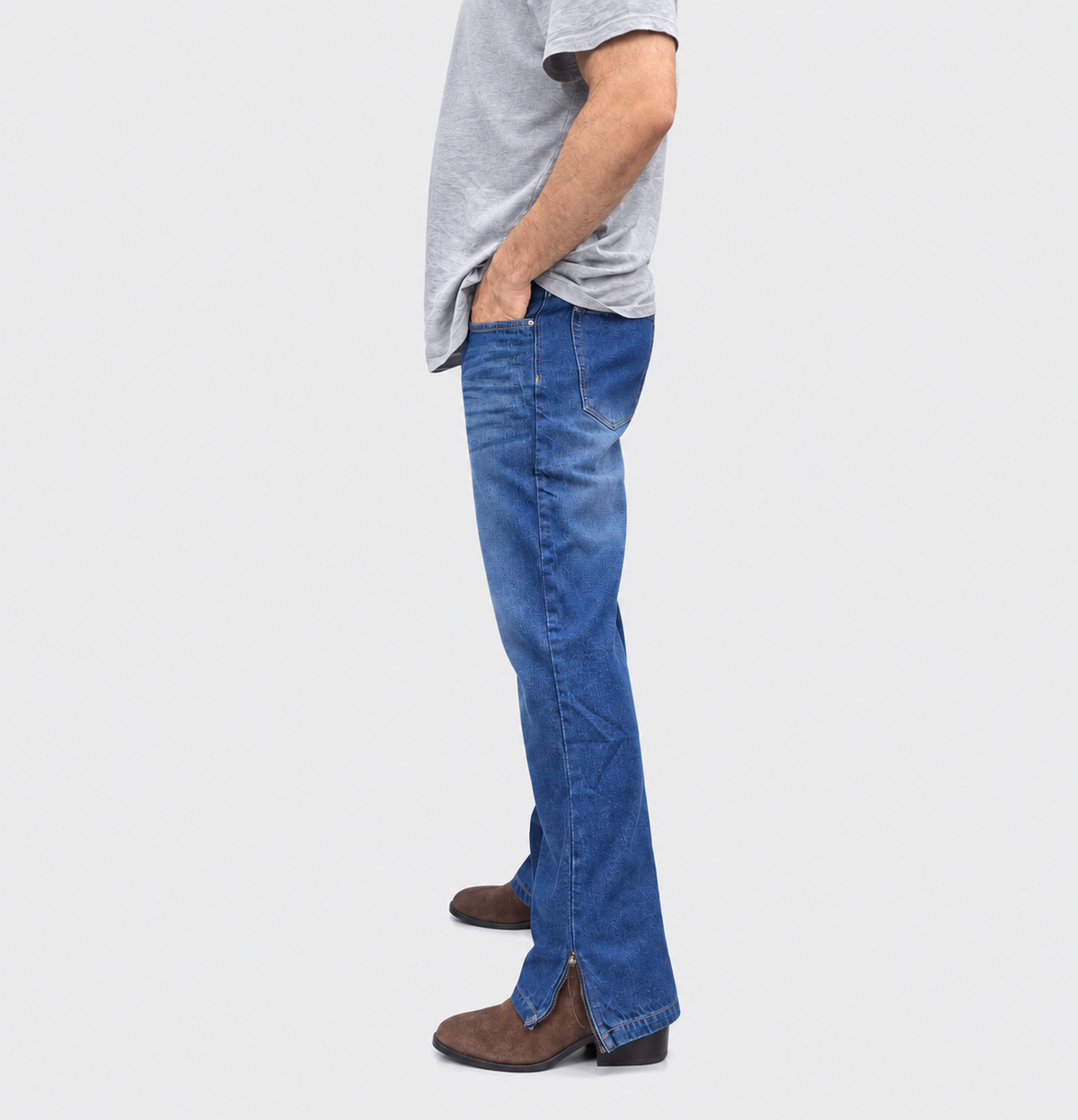 Midnight Zip-Hem Denim