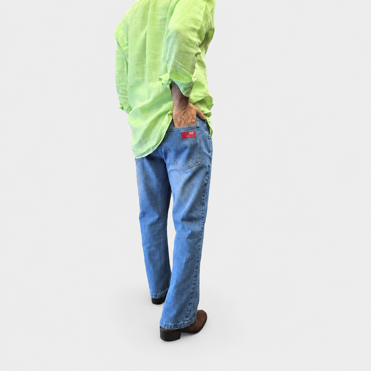 The Azure Cutline Bootcut Jean