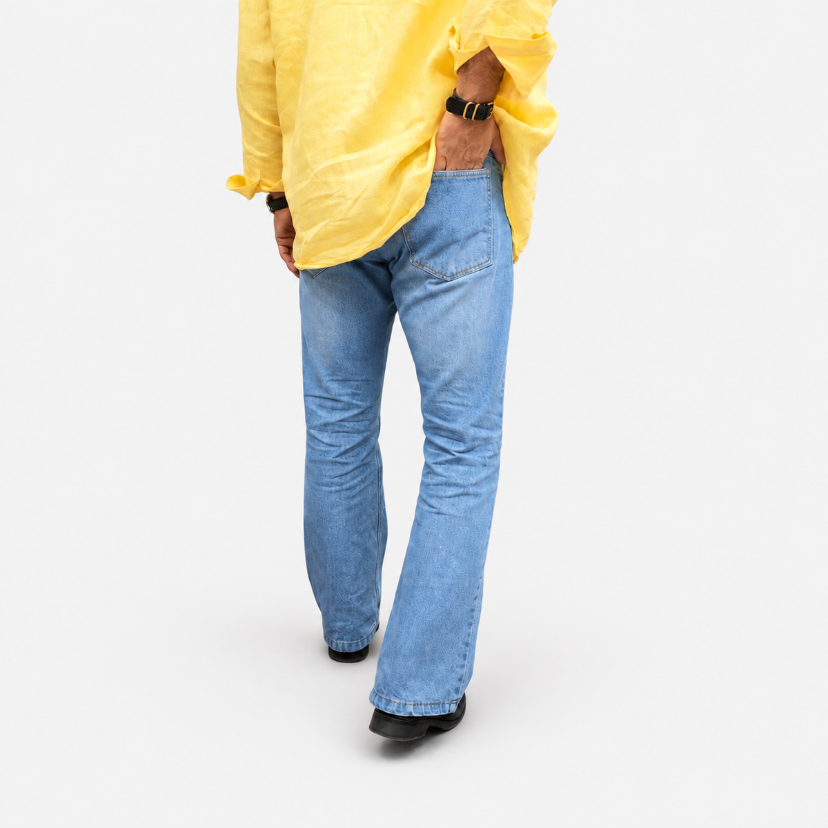 Skywave Distressed Flare Denim Jean