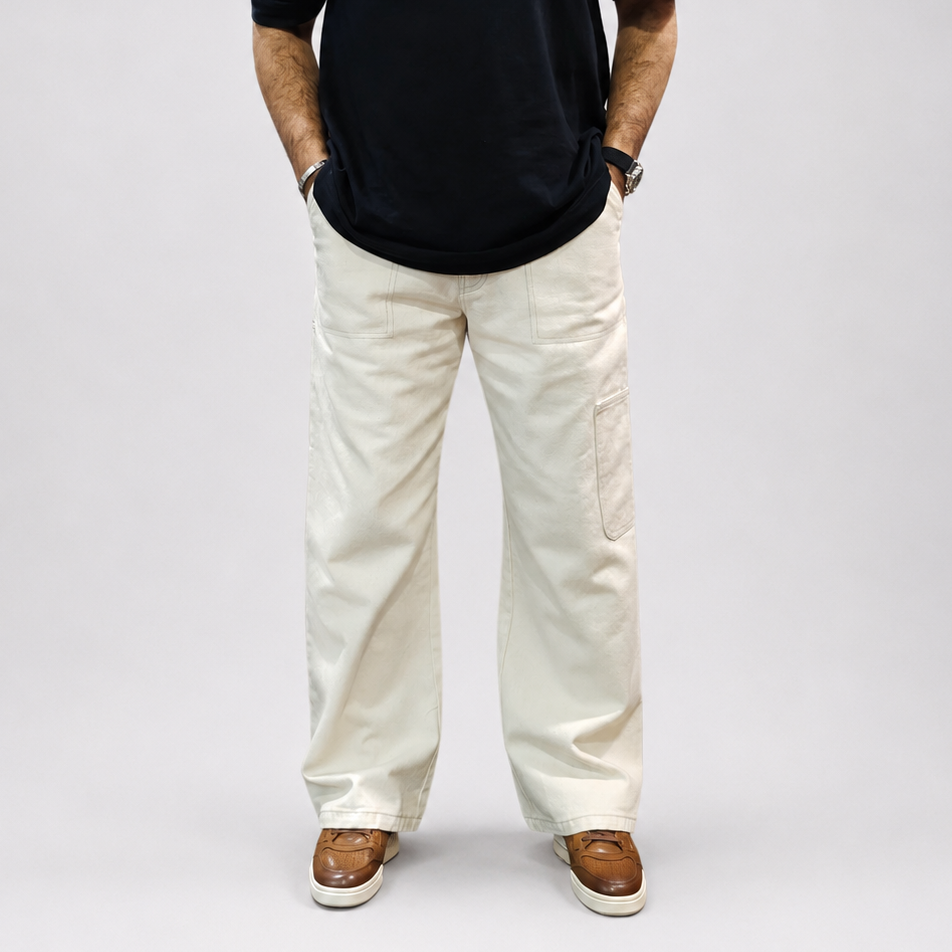TRFD ivory Utility Denim Jean