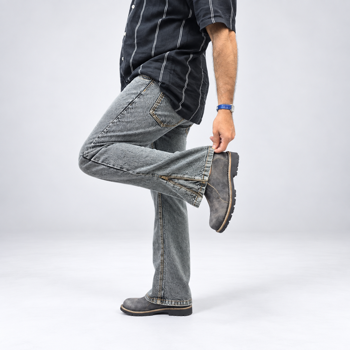 The Carbon Utility Zip Jean