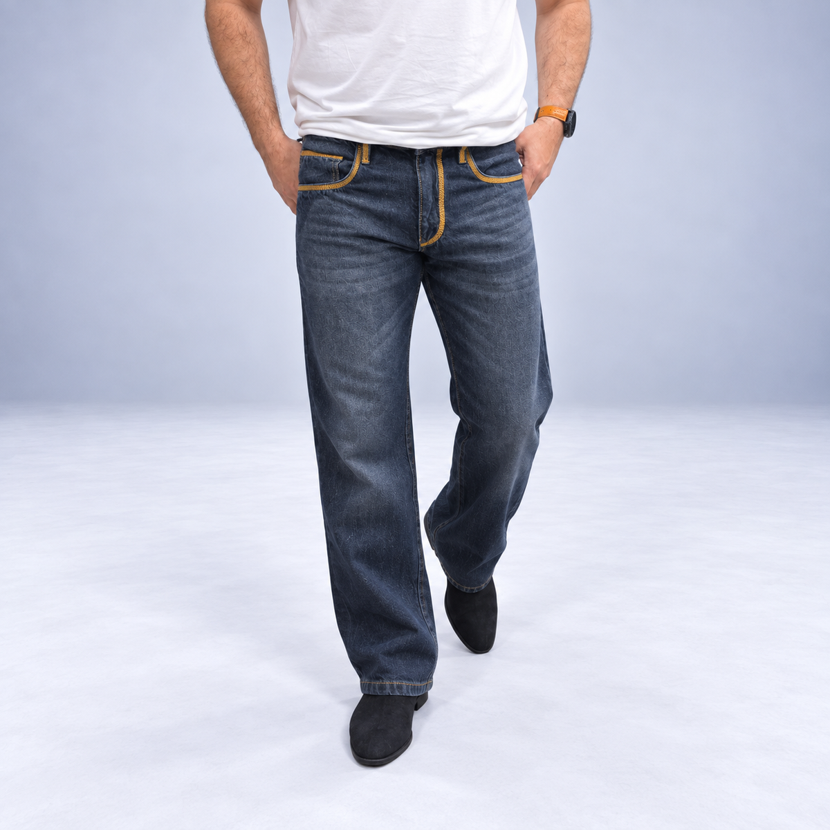 Charcoal Goldline Denim