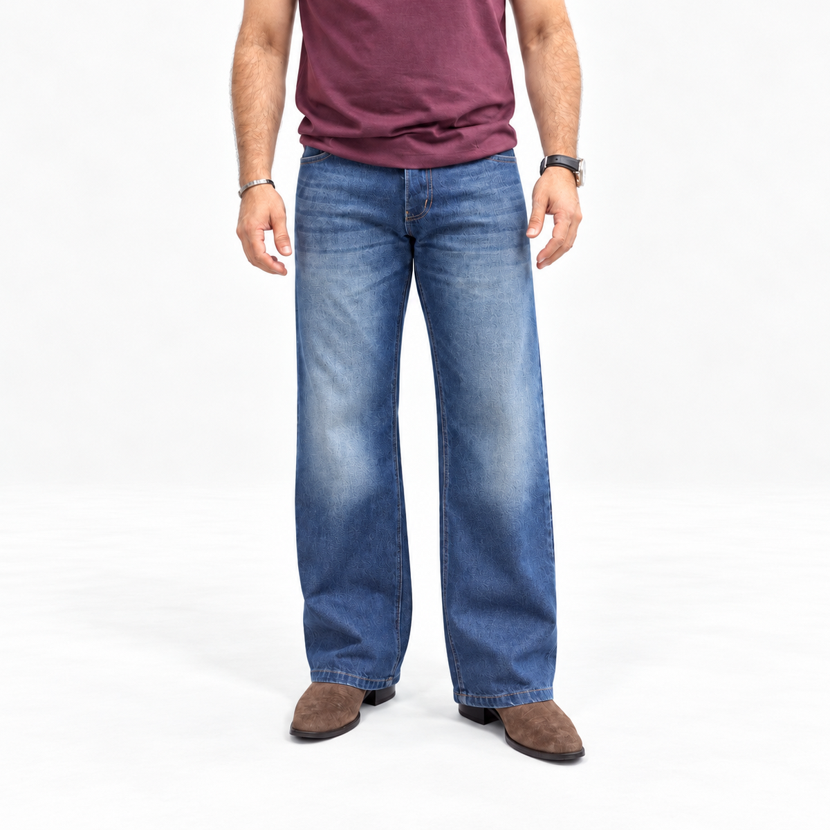 Vintage Blue Wide Denim Jean