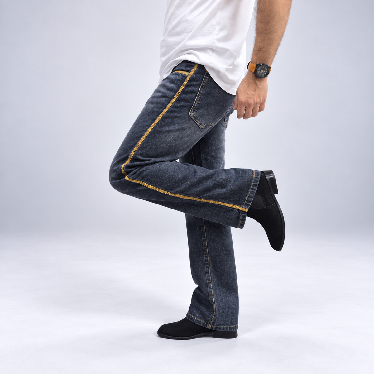 Charcoal Goldline Denim