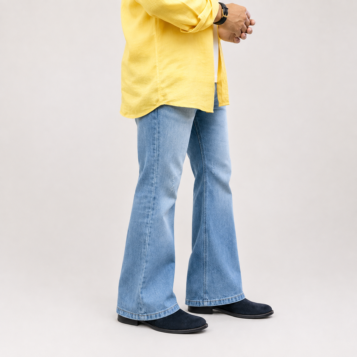 Skywave Distressed Flare Denim Jean