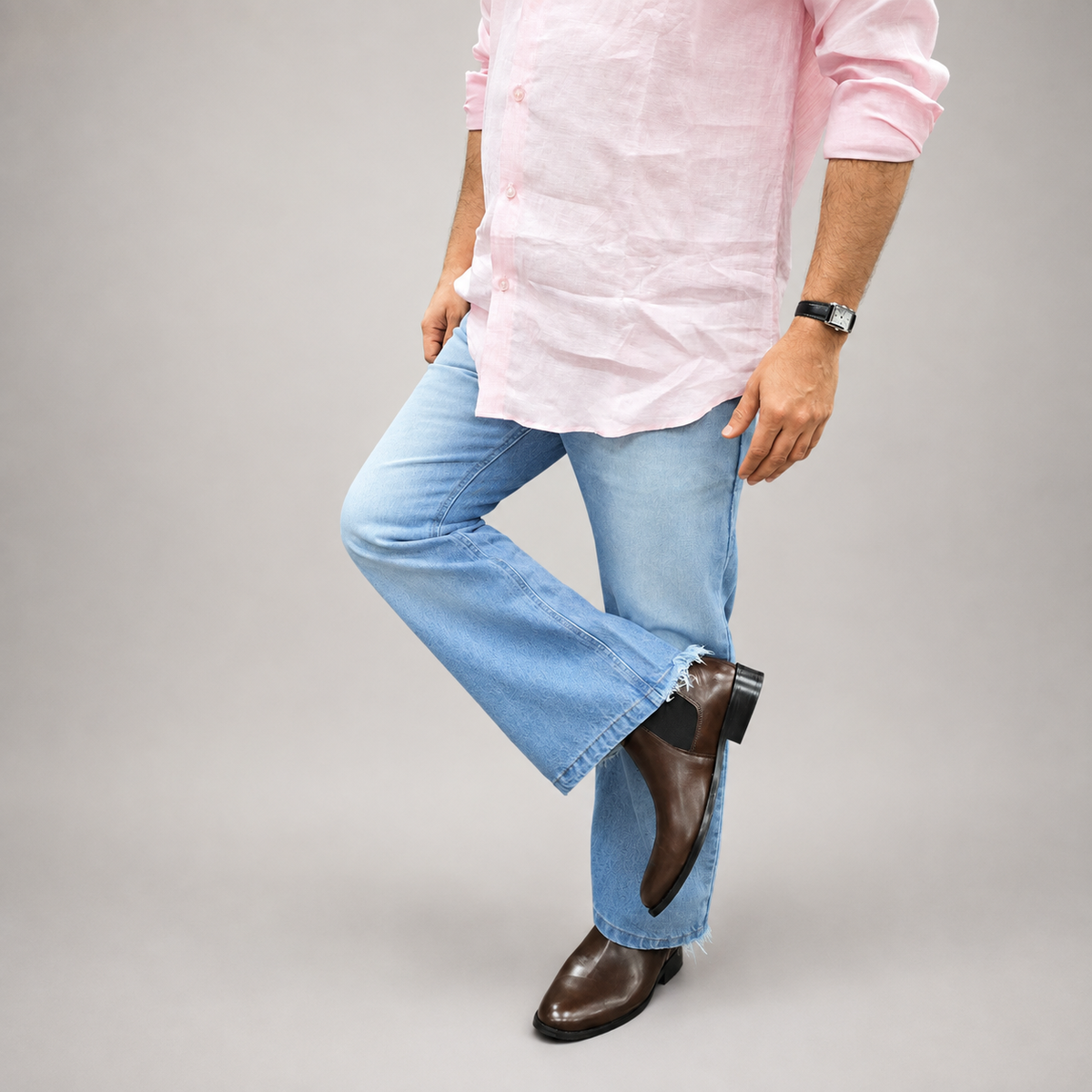 Arctic Blue Flare Denim Jean
