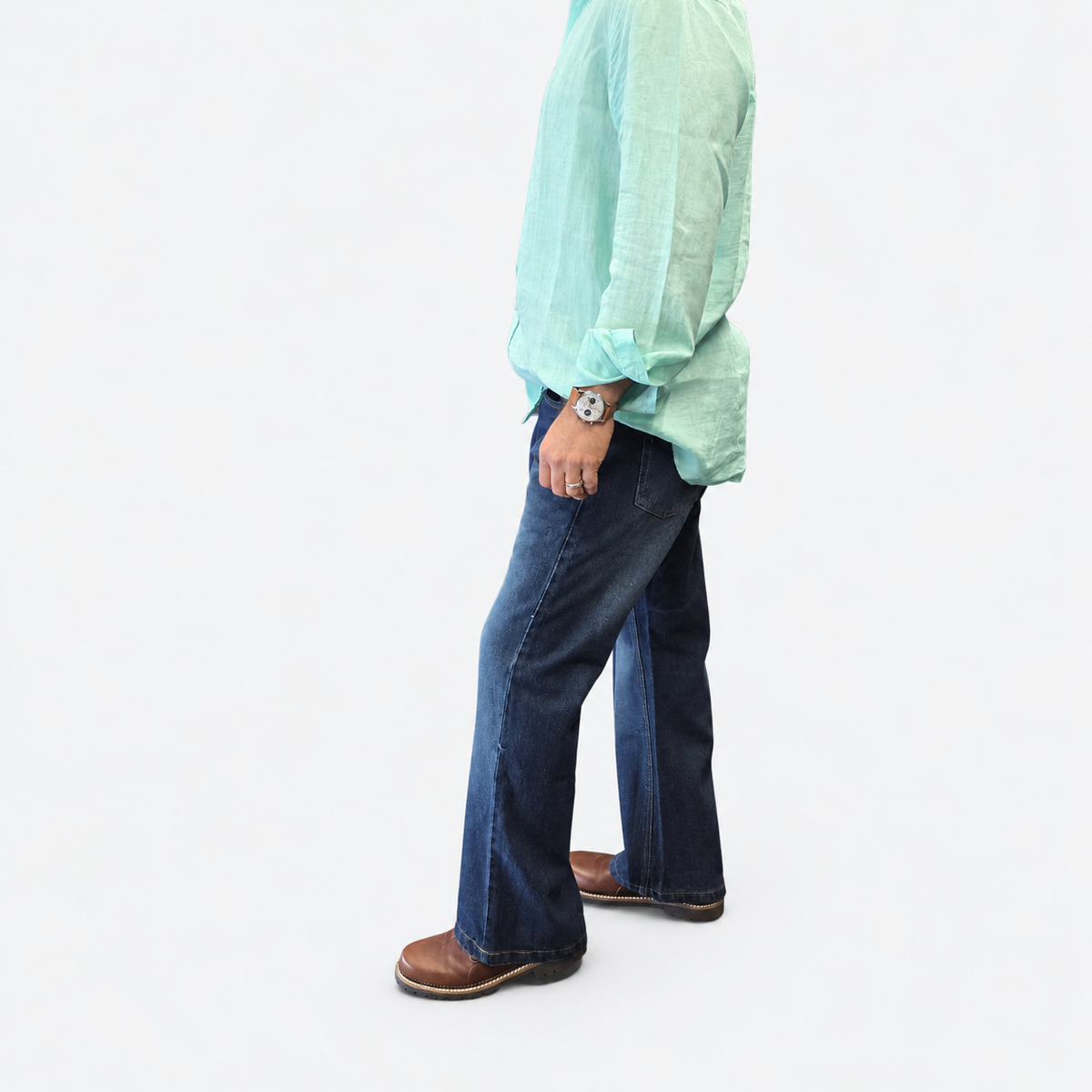 The Western Indigo Classic Bootcut Denim Jean