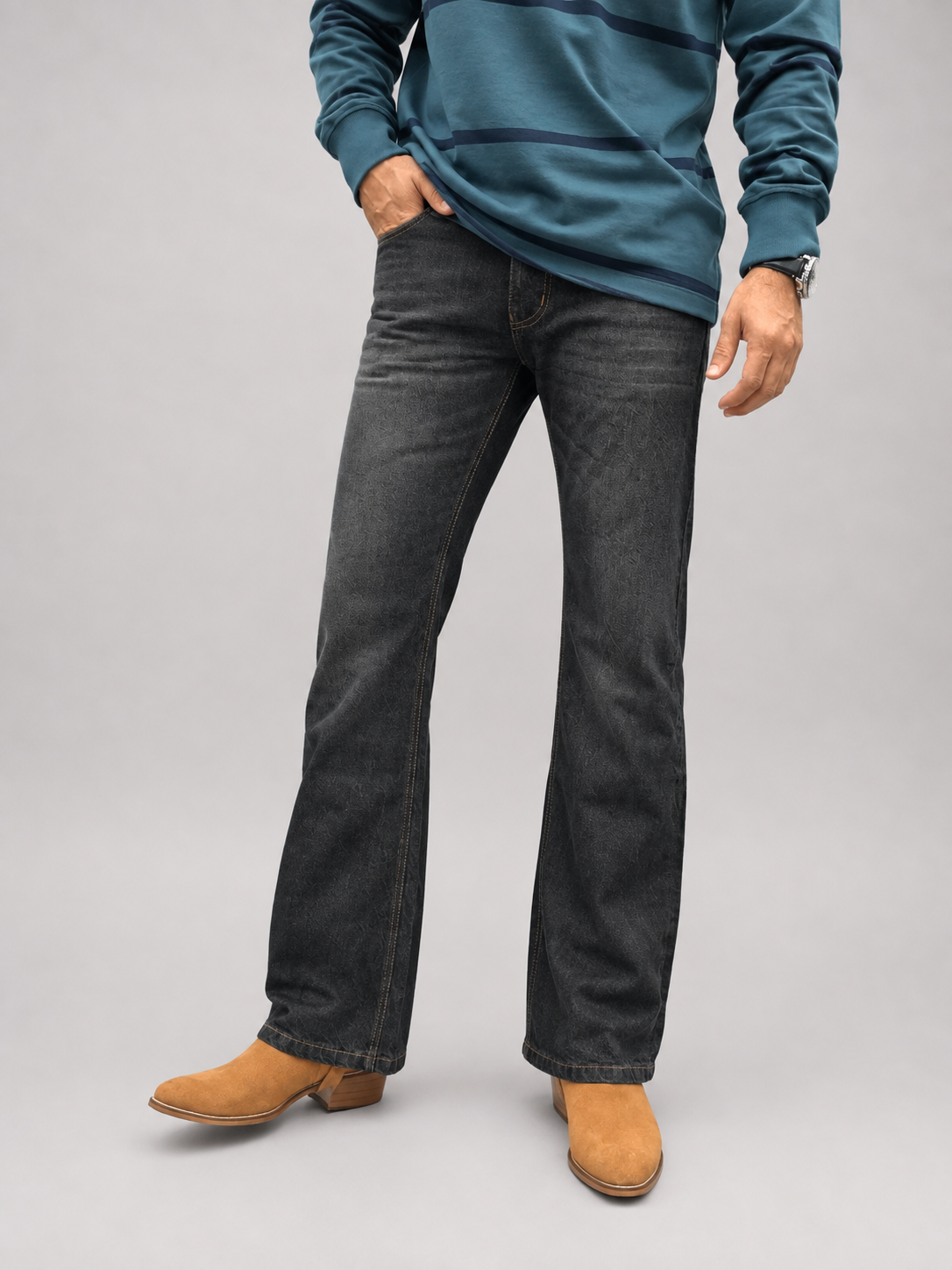 Charcoal Black Edge Denim