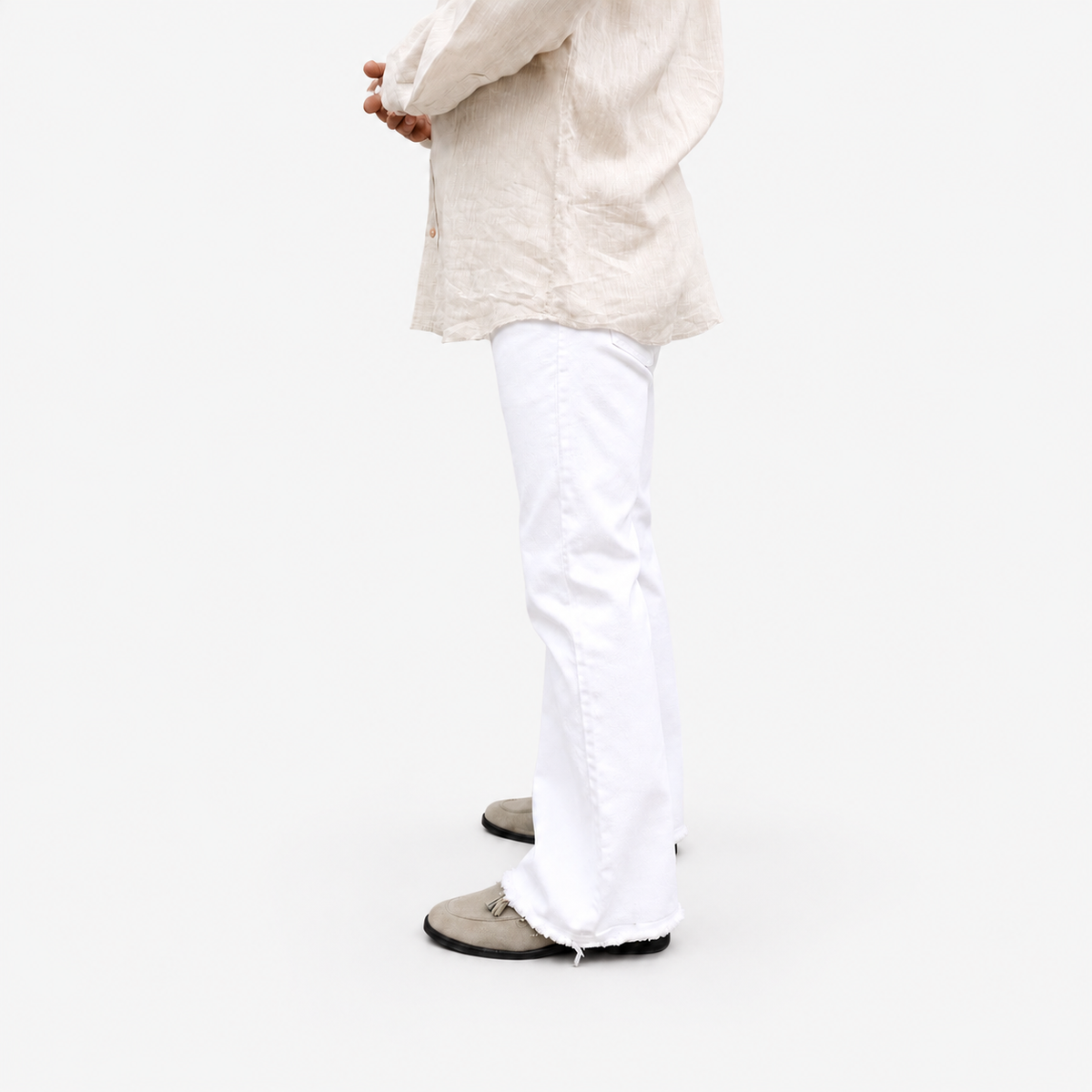 Ivory Edge Flare Denim Jean
