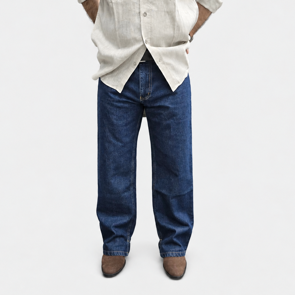 The Midnight Indigo Side-Slit Straight Jean