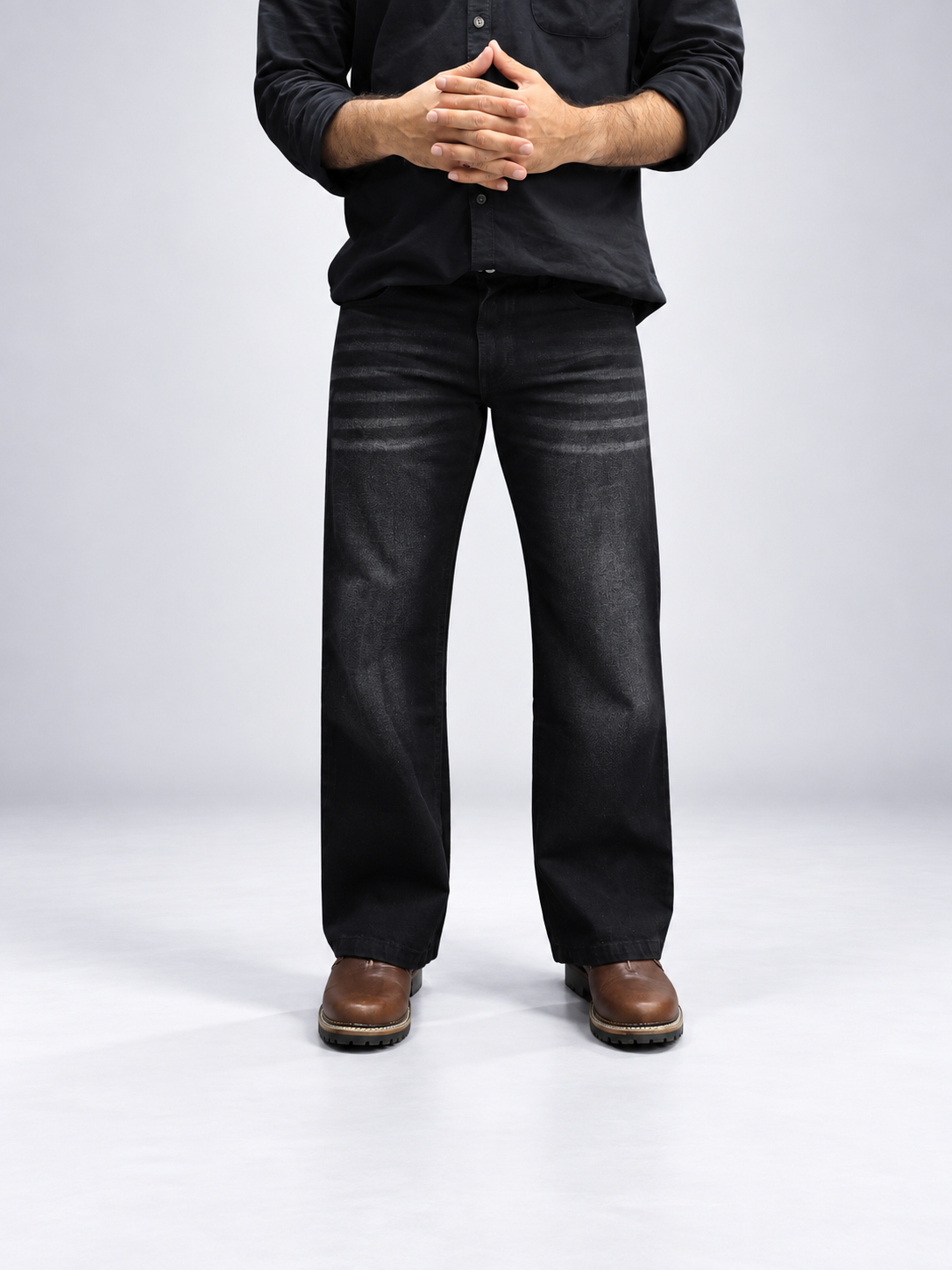 Carbon Black Vintage Wash Denim