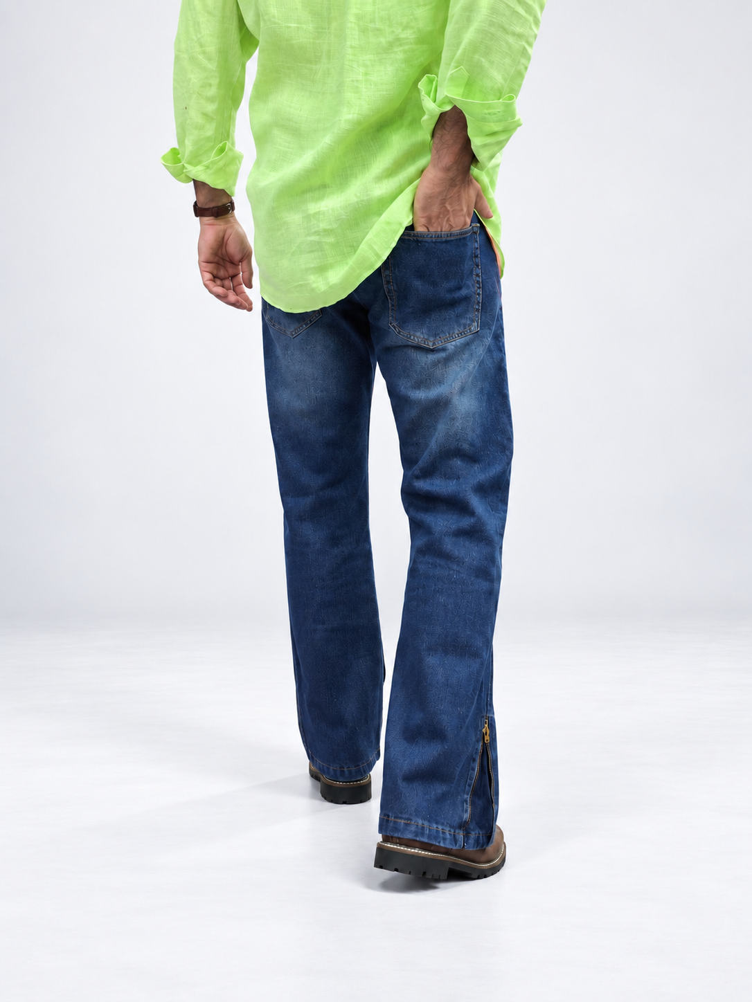Midnight Flare Zip Denim Jean