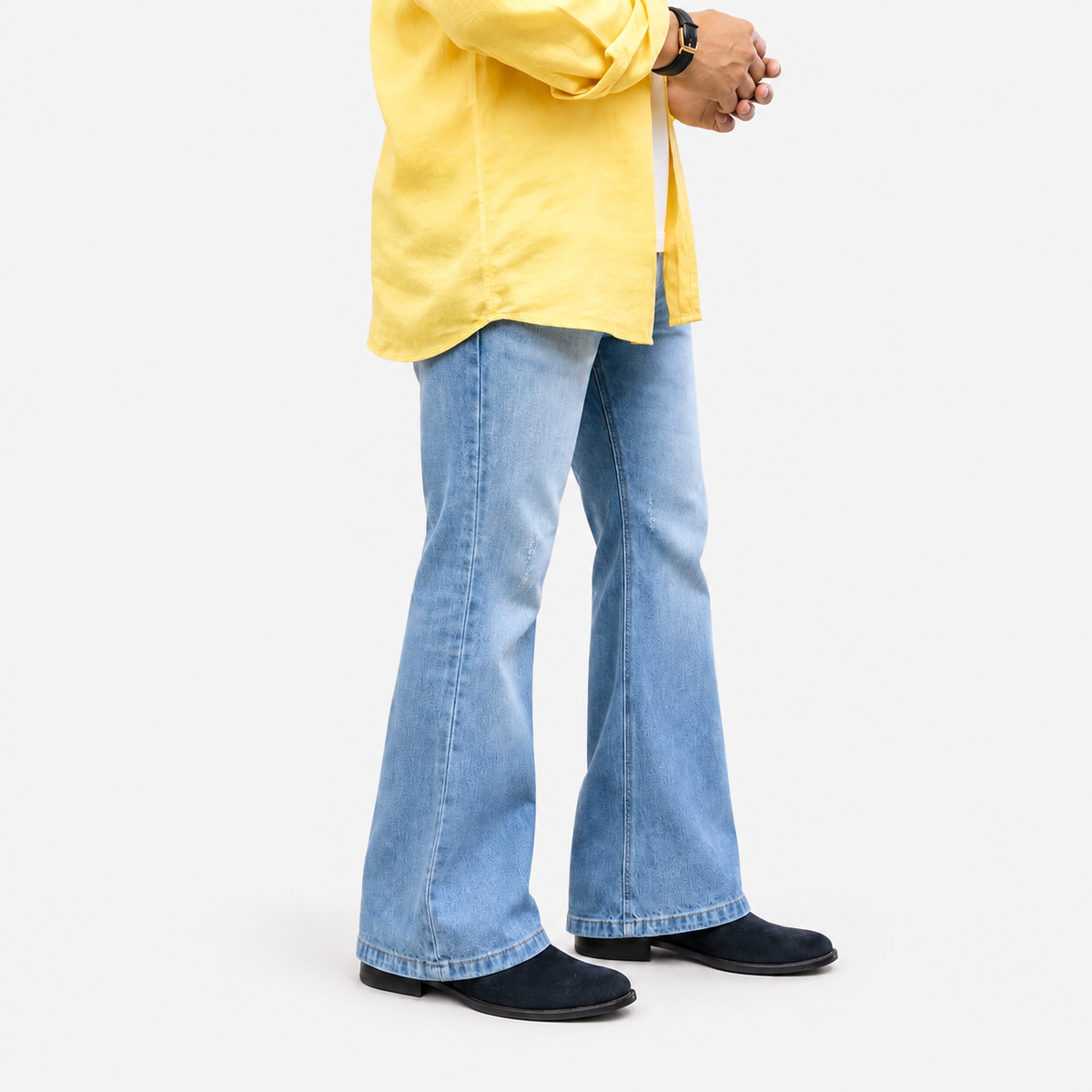 Skywave Distressed Flare Denim Jean