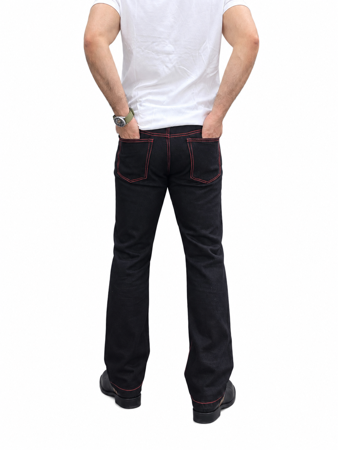 Jet Black Redline Denim Jean