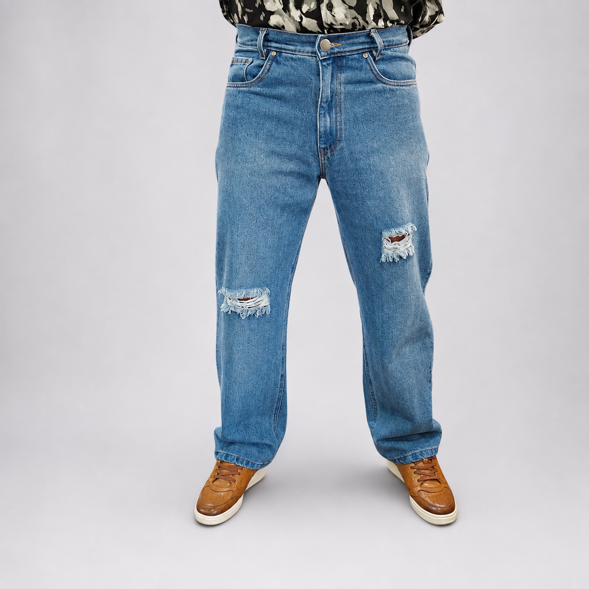 Vintage Distress Blue Denim Jean