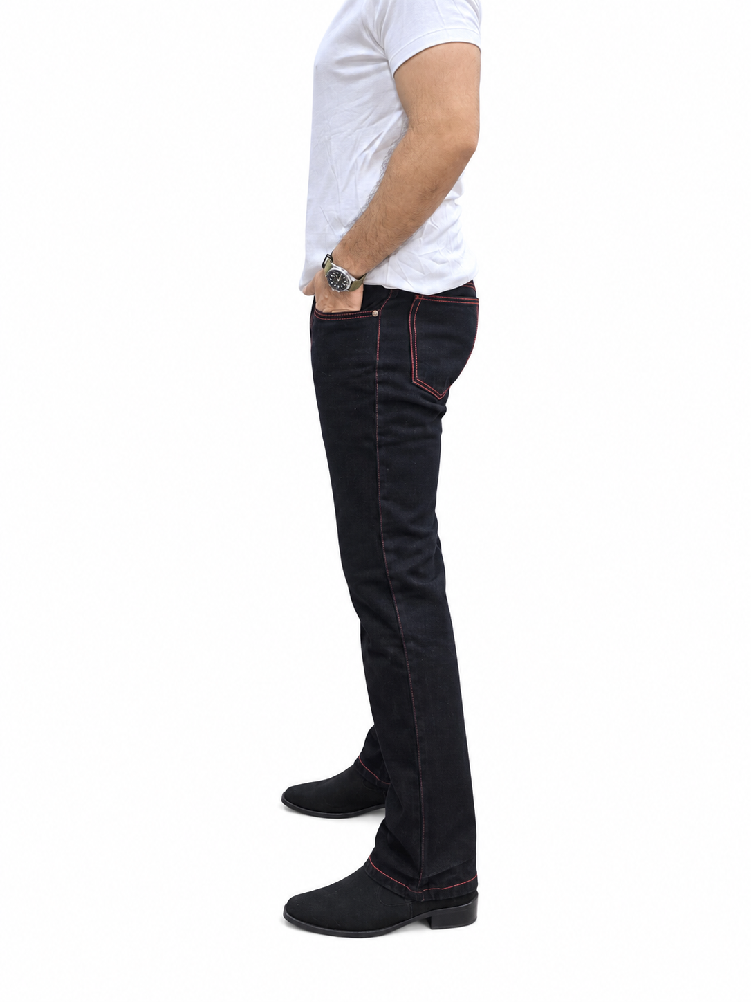 Jet Black Redline Denim Jean