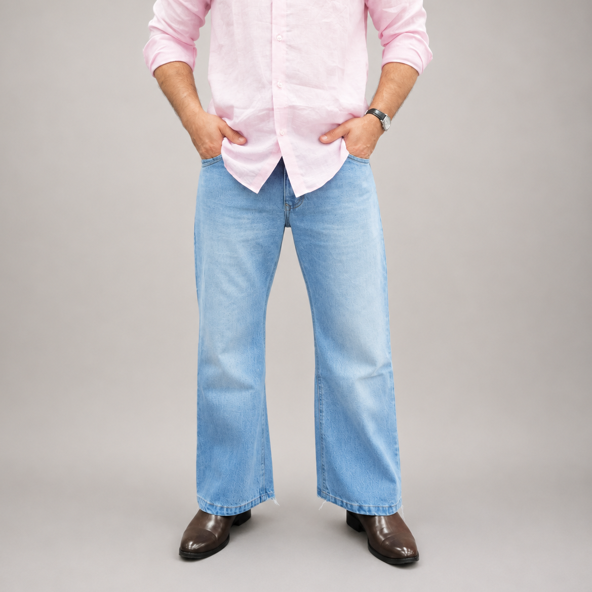 Arctic Blue Flare Denim Jean