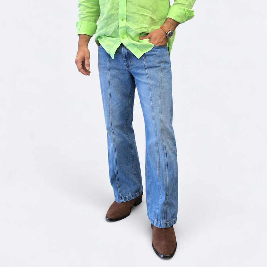 The Azure Cutline Bootcut Jean