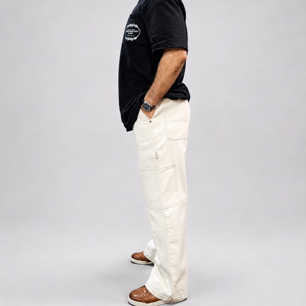 TRFD ivory Utility Denim Jean