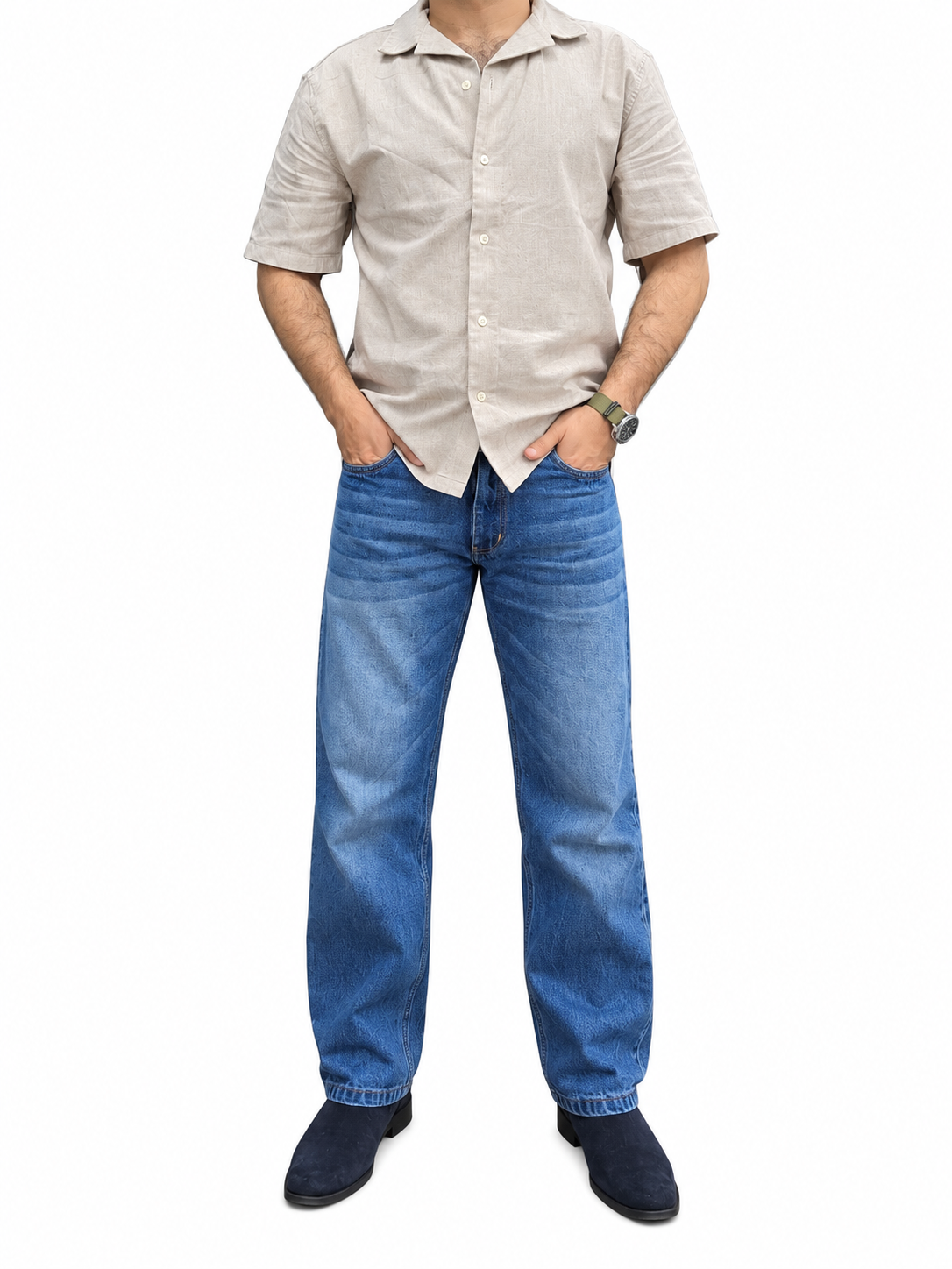 Classic Blue Straight Denim Jean
