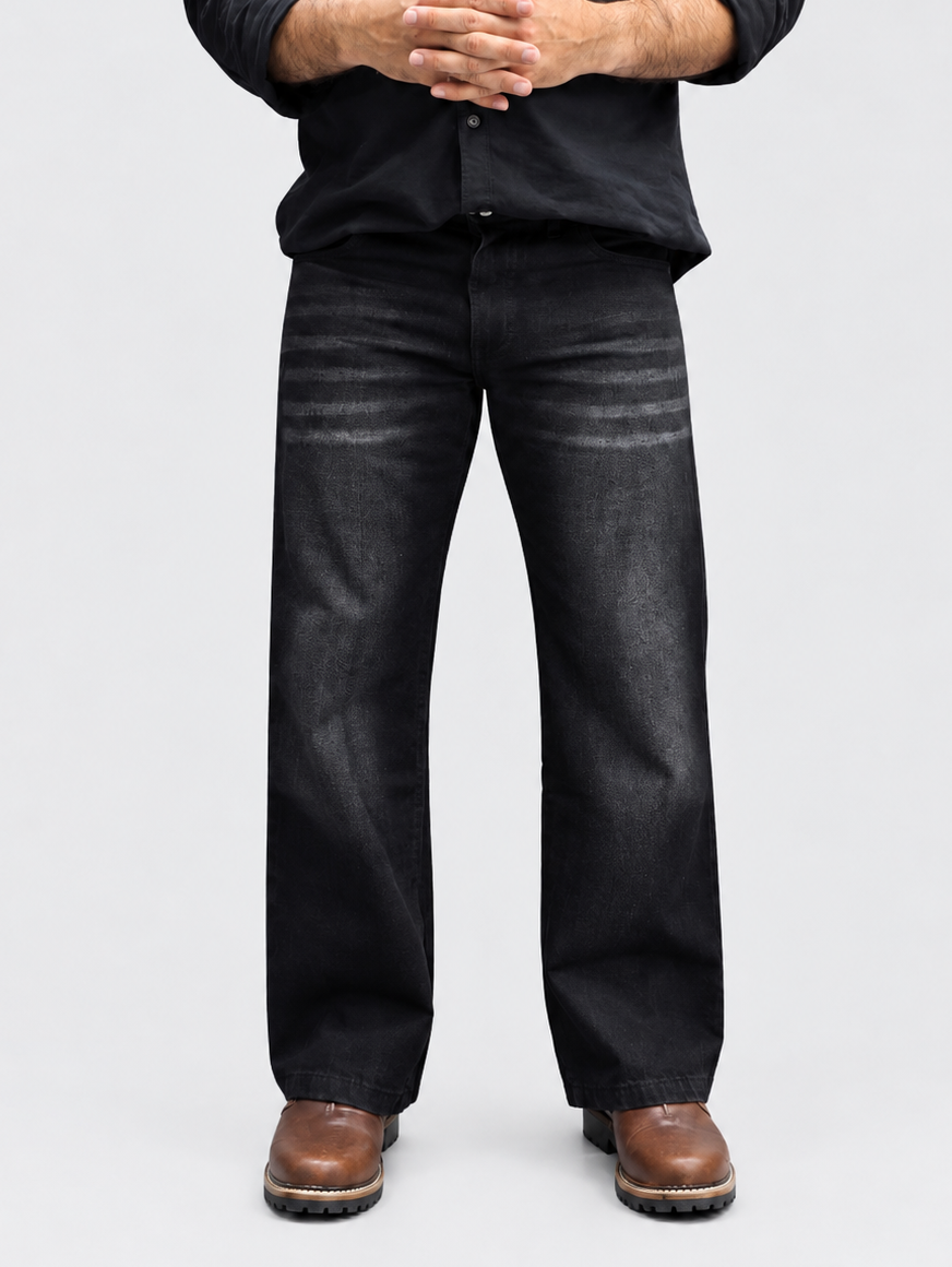Carbon Black Vintage Wash Denim Jean
