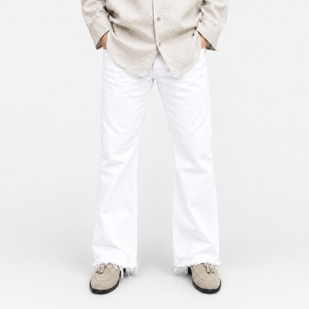 Ivory Edge Flare Denim Jean