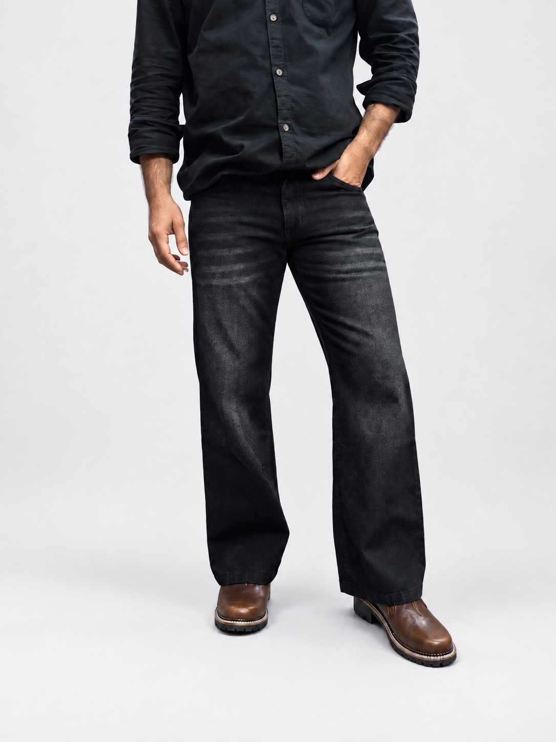Carbon Black Vintage Wash Denim Jean