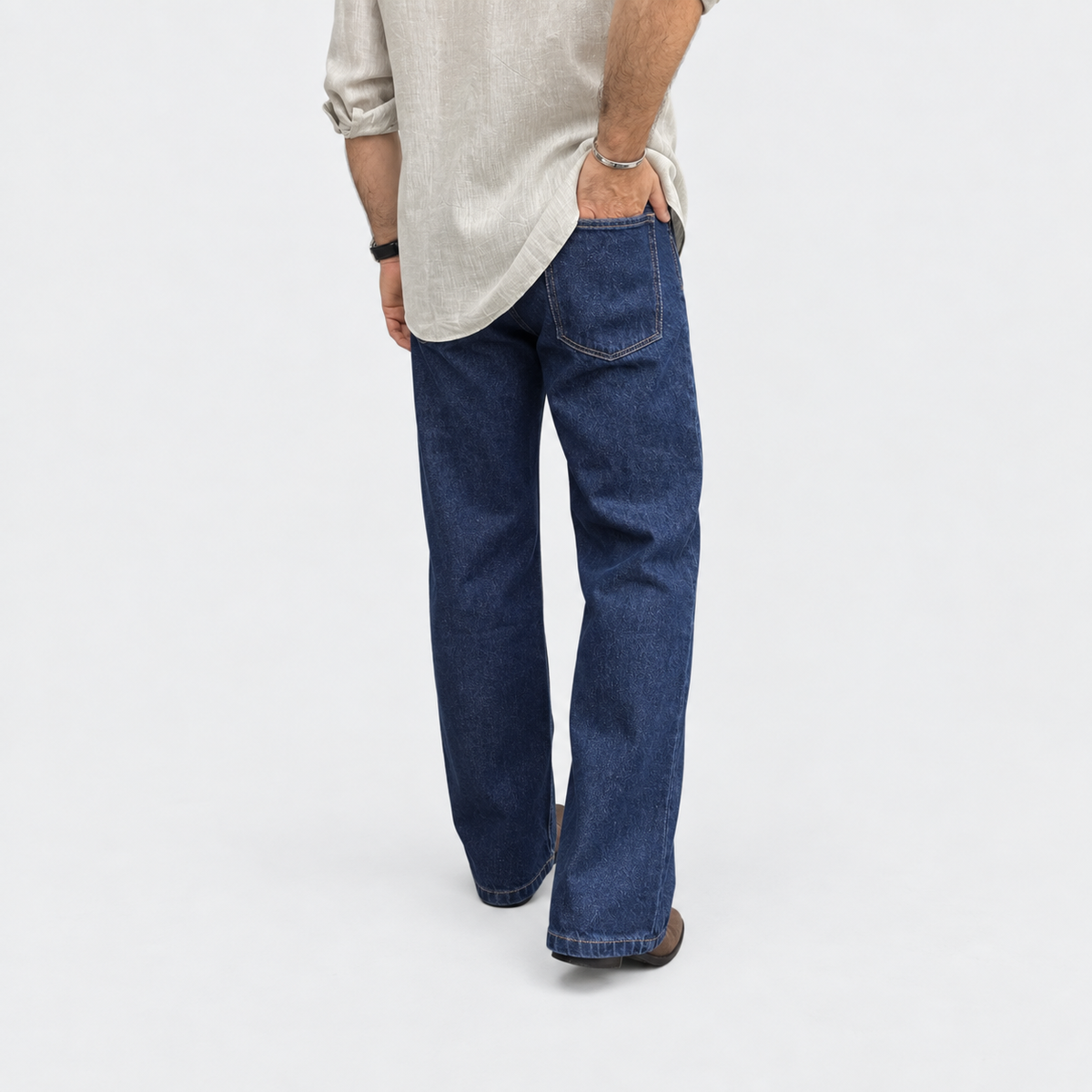 The Midnight Indigo Side-Slit Straight Jean